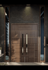 Trueliving Classy Look Wooden-Double-Main Door I Double Door-(7 ft in height and 4 ft in width)