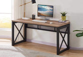 Audra Wood and Metal Industrial Office Desk