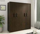 Kosmo Choco 4 Door Wardrobe (Flowery Wenge Finish)