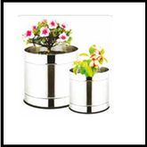 Trueliving_PLANTER PLAIN_Silver_Steel