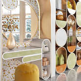 Trueliving 5 Door Fitted wardrobes Laminated Finish & PU Finish with Drawers 8Ft *2Ft *9Ft -2438.4MM X 609MM X 2743.2MM)