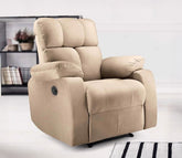 Valios Fabric 1 Seater Motorized Recliner Chair (Beige)