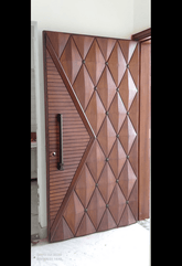 Trueliving Modern Wooden-Single-Main Door I Single Door (8 ft in height and 7 ft in width) (Thickness 1.5 Inch)