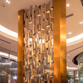 Trueliving Golden Metal Partition of Area 80" Width: Height: 72"