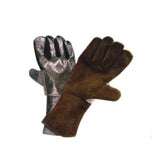 Trueliving_Heat Aluminized Armed Leather Gloves Stitched with Thread Size --- 12,14,16,18,20,22