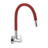 Trueliving Flora Pavo Brass Sink Tap with Silicone Red Flexible Spout20 Inches