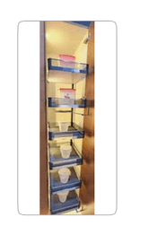 GLASS TALL UNIT (SOFT CLOSE ) 6 Ft 3 Inch to 7 Ft Grey