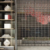 Trueliving Royal Wood Brown Partition of Room 80" Width: Height: 72"