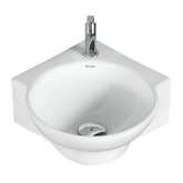 Trueliving_Miram Wall-hung Wash Basin (White) 48D x 48W x 13.5H Centimeters