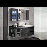 Trueliving Black Vanity Wash Basin with Cabinet for Bathroom (Standard (Between 20-40 In Width, 30-40 In Height)