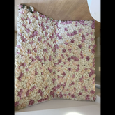 TrueLiving 20x20inch White Flower Wall Faux Topiary Hedge Plant White Mats for Flower Garden Outdoor Indoor Backdrop Decoration 20" x 20"