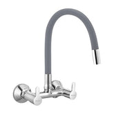 Trueliving Classy Pavo Sink Mixer Brass Faucet with Silicone Grey Flexible Spout20 Inches