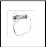 Trueliving_TOWEL RING OVAL_Metal Silver *9''4''7''