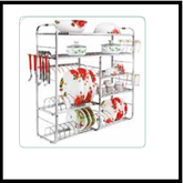 Trueliving_KITCHEN RACK (24x24)_Silver_Steel