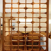 Trueliving Royal Golden Wood Partition of Room 80" Width: Height: 72"