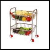 Trueliving_KITCHEN TROLLEY 2 TIER_Silver_Steel