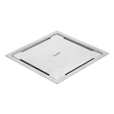 Trueliving_Mercury Silver Square Premium Flat Cut Floor Drain (5 x 5 Inches)