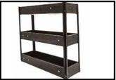 Trueliving_MATTEE BLACK BOTTLE PULLOUT - THREE SHELF (WITH UNDER MOUNT QUADRO) *04'' 100MM 150MM Cabinet