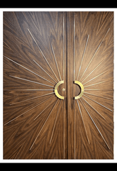 Trueliving Traditional Look Wooden-Double Main Door I Double Door-(7 ft in height and 4 ft in width)