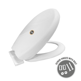 Trueliving_Super Round Toilet Seat Cover (White) width 35 cm, length 40-41 cm. width 36 cm, length 41-48 cm.