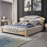 Trueliving Open-frame Dark bed Laminated Finish & PU Finish 6Ft *6Ft *1Ft