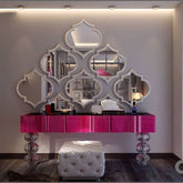 Trueliving Modern Design 6 Group Framed Decorative Wall Mount Mirror | 10" x 15"