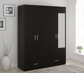 Kosmo Linden 4 Door Wardrobe with Mirror (Flowery Wenge Finish)