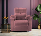 Valios Fabric 1 Seater Manual Recliner Chair (Peach)