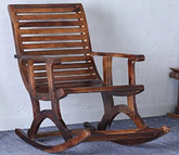 Mia Standard Size Solid Wood Rocking Chair in Provincial Glossy Finishing
