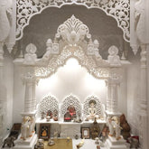 Trueliving Mandir | Marble Temple 1.8 for Home & Offices |Solid Surface - Size - H: 48" x W: 44"— D: 21.5"