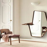 Trueliving Multi Shape Framed Decorative Wall Mount With Stand Mirror | 18" x 48"