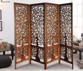 Elon 4 Panel Carved Wooden Partition