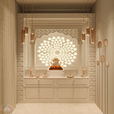 Trueliving Mandir | Designer Temple 2.4 for Home & Offices |- Size - H: 48" x W: 44"— D: 21.5"