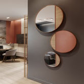 Trueliving Circle Framed 3 Group Decorative Wall Mount Mirror | 18"D