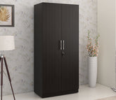 Kosmo Optima 2 Door Engineer Wood Wardrobe (Flowery Wenge Finish)