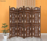 Amara 4 Panel Carved Wooden Partition