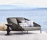 Black Rope Daybed Sofa Set With Black Cushions