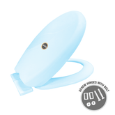 Trueliving_Super Round Toilet Seat Cover (Blue) width 35 cm, length 40-41 cm. width 36 cm, length 41-48 cm.