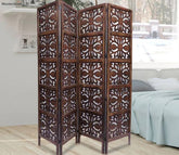 Aiba 4 Panel Carved Wooden Partition