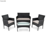 Black Set of 5 Peice Sofa Chair