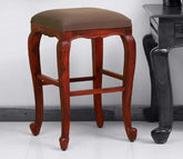 Logan Brown Solid Wood Bar Stool In Honey Oak Finish