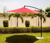 Waterproof Side Pole Garden Umbrella with Stand (Red)