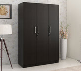 Kosmo Optima 3 Door Engineer Wood Wardrobe (Flowery Wenge Finish)