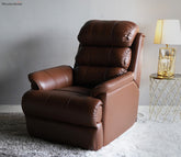 Valencia Manual Recliner Sofa (Saddle Brown)