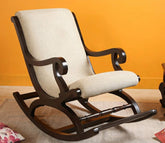 Liam Hand Carved Wooden Rocking Chair (Natural Brown)