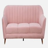 Trueliving Luxurious Light Three Seater Sofa Velvet Finish H 36" x W 80" x D 34"