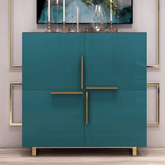 Trueliving Blue Cozy Side Console Table H 34" x W 36" x D 12"