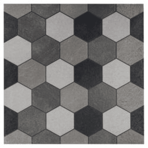 Trueliving_Somany Durastone Hexon Grey Textured 400 mm x 400 mm Vitrified Parking Tile_Price-62_Per Sq Ft.