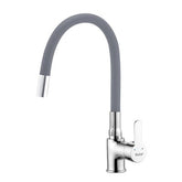 Trueliving Flora Pavo Single Lever Table Mount Sink Mixer with Silicone Grey Flexible Spout20 Inches