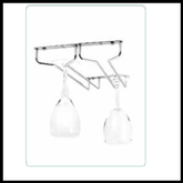 Trueliving_WINE GLASS RACK DOUBLE_Silver_Steel
